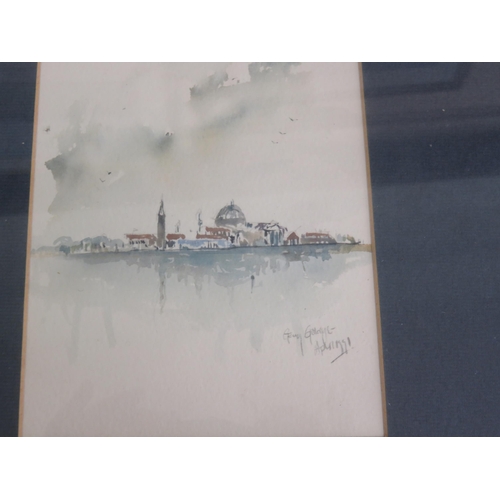 30 - Watercolour - Distant View 0f Venice - signed Gerry Goldwyre '91