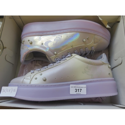 317 - Boxed Sea Sneaker Disney Aldo Wedge Trainers, size 39