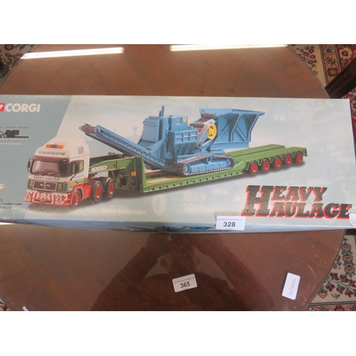 328 - Boxed Corgi Heavy Haulage MAN King Trailer and Cruiser Load