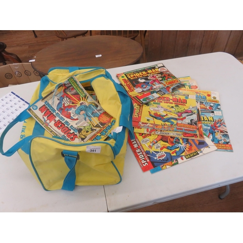 341 - Bag of Old British Comics (Spiderman, 2000AD, Beano, Dandy etc)