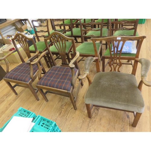 350 - Three Georgian Oak Chairs