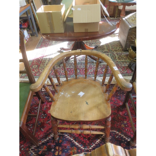 359 - Single Rustic Chair Hoop Back on Spindle Supports