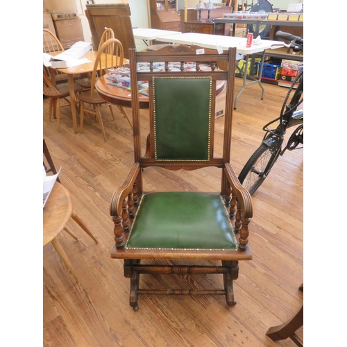 360 - Leather Upholstered American Style Rocking Chair