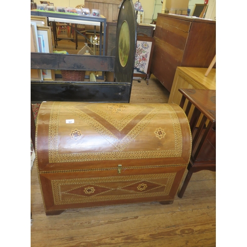 367 - Large Inlaid Wooden Chest