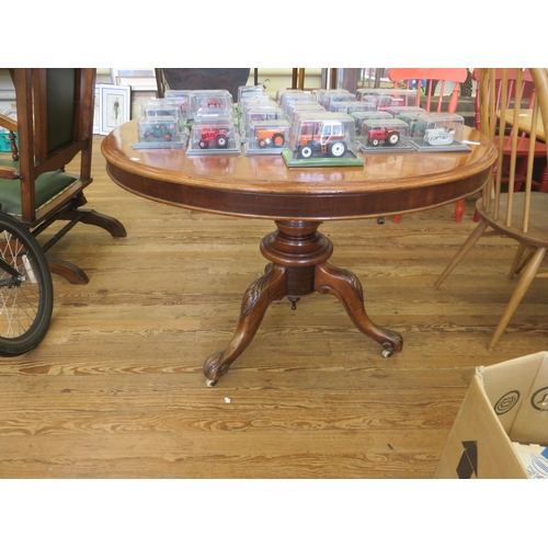 376 - Mahogany Snap Top Circle Table