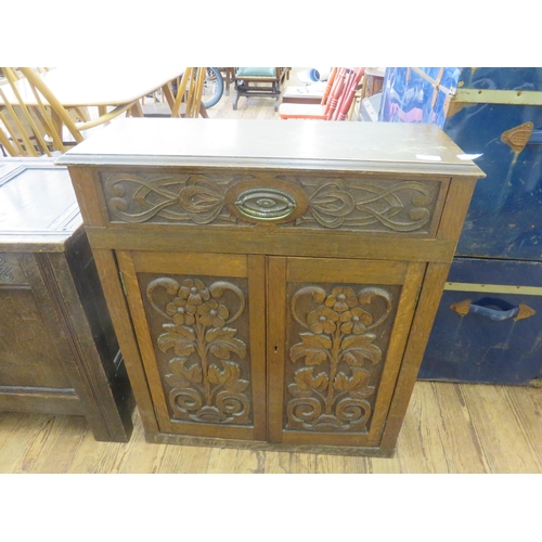 382 - Heavily Carved Two Door Cabinet