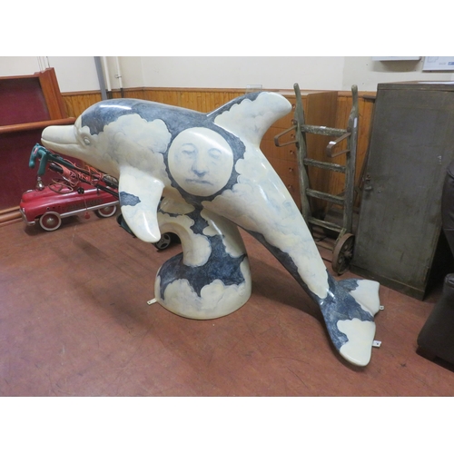 Aberdeen Wild Dolphin Sculpture "Luna", designed by Craig Harper with Artist's note and original sketch