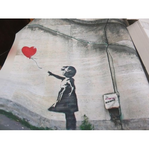 72 - Banksy Canvas Print with Deconstructed Frame