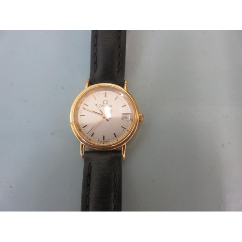 95 - Ladies 18ct Gold Cased Omega Wristwatch