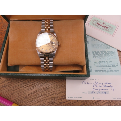 131 - Rolex Gents Oyster Perpetual Datejust Bracelet Watch, 16233 complete with Box and Paperwork