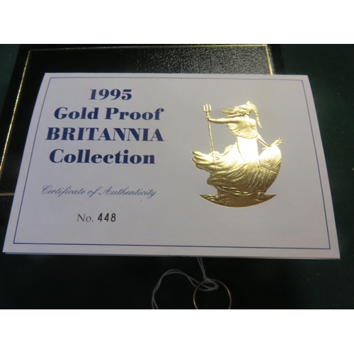 80 - 1995 Gold Proof Britannia Coin Collection in Fitted Case