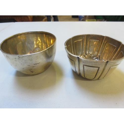 105 - Two odd London Hallmarked Silver Bowls, 7 troy oz. total