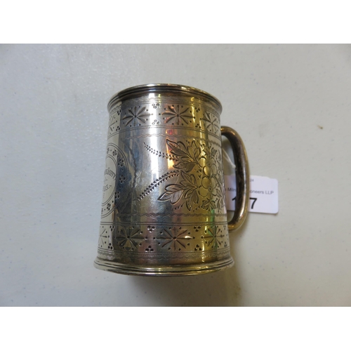 107 - Edwardian Birmingham Silver Christening Mug, 3 troy ozs.