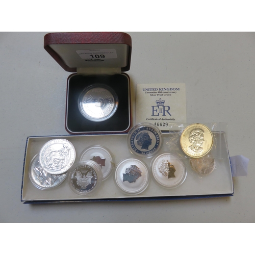 109 - Ten Silver Coins, 7 ozs. total