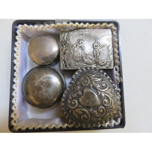 114 - Mixed group of four small Silver Boxes