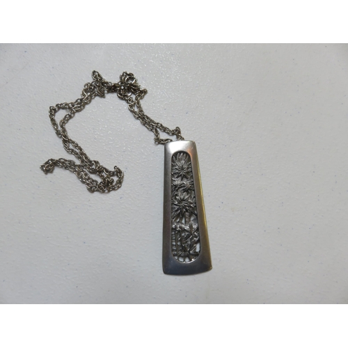 120 - Large Ceard Scottish Pewter Pendant and Chain