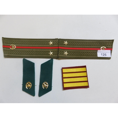 126 - Group of 1990 Soviet Office Accessories. Army Lieutenant Boards; Border Control Service Collar Tabs,... 