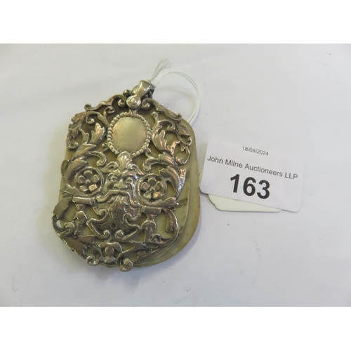 163 - Victorian White Metal Aide Memoire