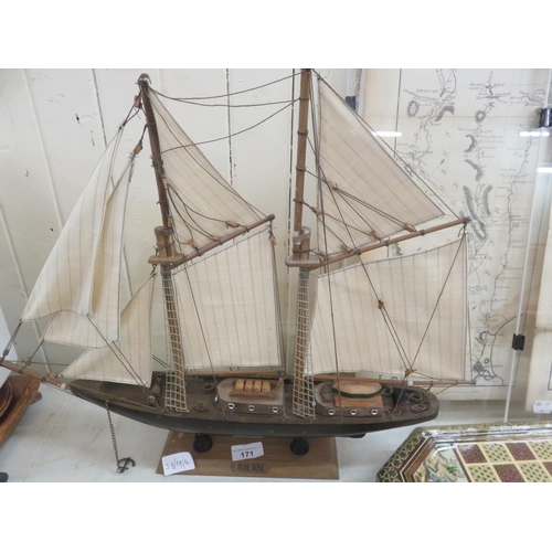 171 - Model Sail Boat - Blue Nose