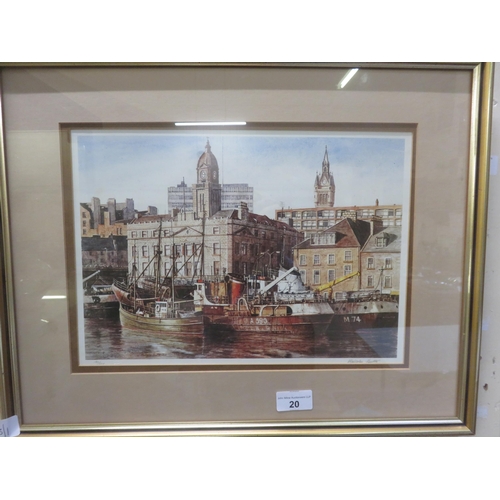 20 - Limited Edition 190/500 - Aberdeen Harbour - Signed Malcolm Butts