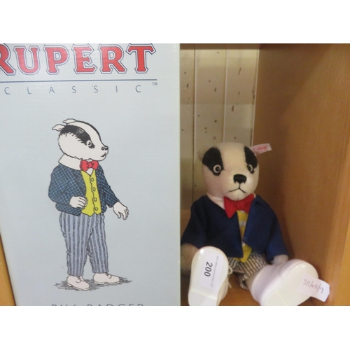 200 - Boxed Steiff Rupert Classic, Bill Badger