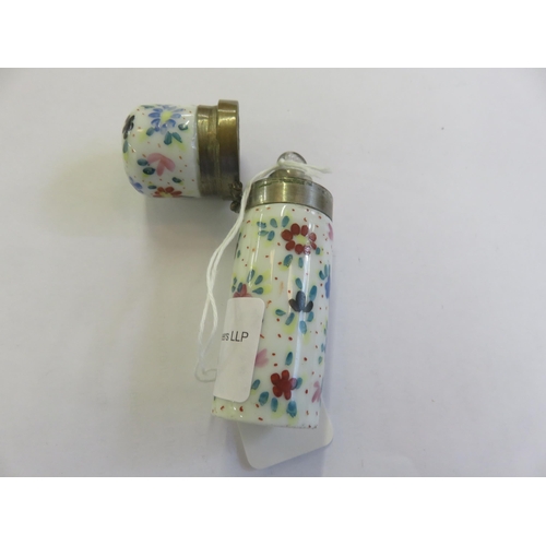 223 - Antique Porcelain Scent Bottle and Stopper