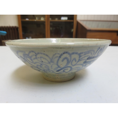 249 - One Antique Blue and White Chinese Bowl