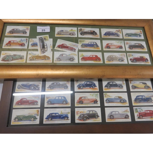 25 - Two Frames of Cigarette Cards