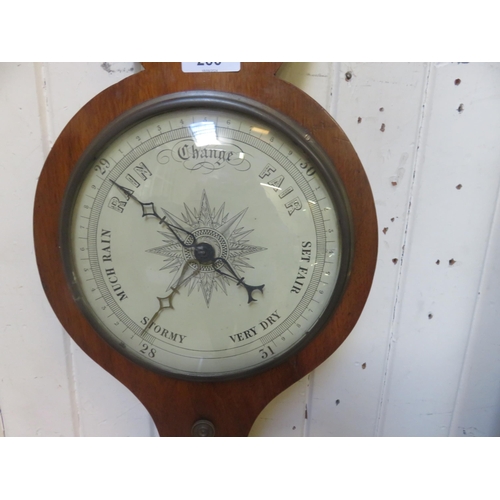 256 - Antique Mahogany Cased Banjo Barometer