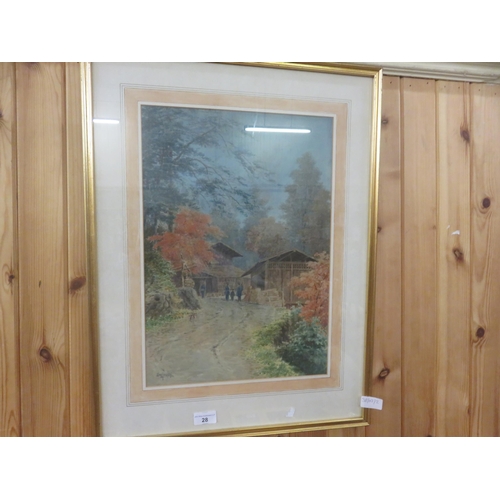 28 - Framed Watercolour 