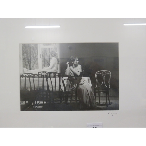 37 - Two signed Ken Reynolds Photographs - Chairs on Stage III Checkhov, Uncle Vanya and Chairs on stage ... 