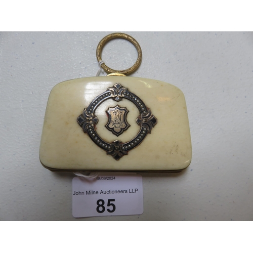 85 - 19th Century French Gilt Metal and Bone Coin Purse