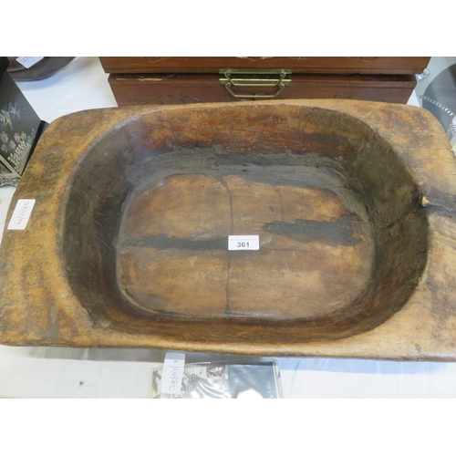 361 - Tribal style Rustic Wooden Basin