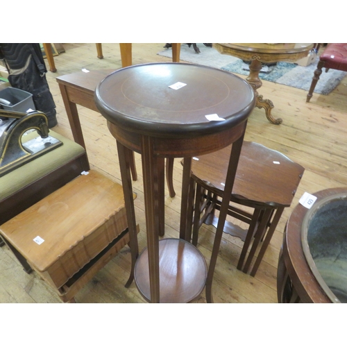 430 - Mahogany Two Tier Pot Stand