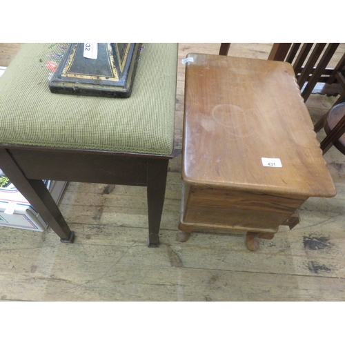 431 - Piano Stool and Work Box