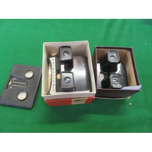 264 - Two Viewmasters, slides and folding 3D Viewer