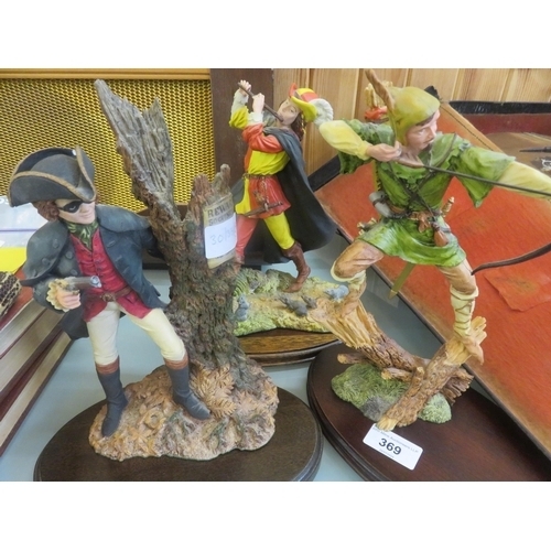 369 - Dick Turpin, Robin Hood, Pied Piper Royal Doulton Figures