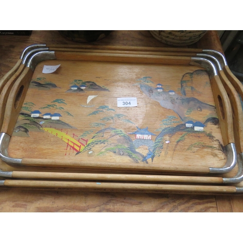 304 - Nest of Eastern Painted Trays