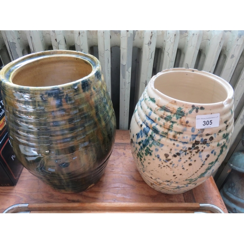 305 - Two Large Fife Pottery Jars