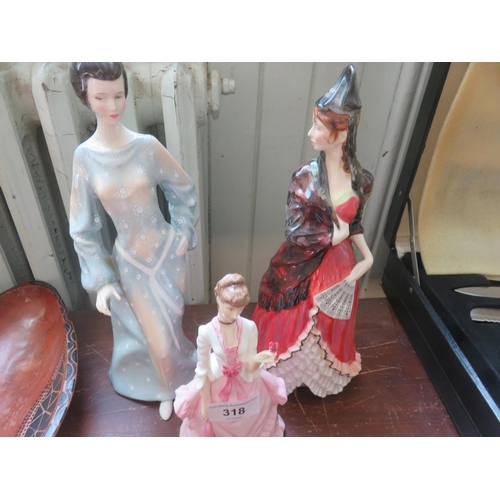 318 - Two Royal Doulton Ladies - Matilda and Boudoir plus Royal Worcester - Fragrance