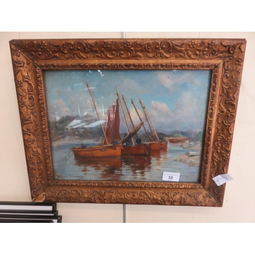 32 - Framed Oil Painting 