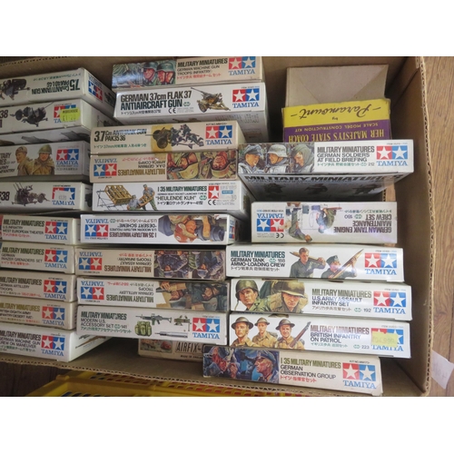 337 - Box of Tamiya Soldier Figure Model Kits (used)