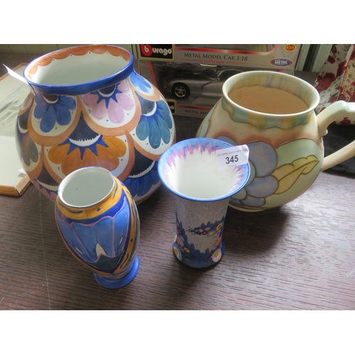 345 - Three Carlton Ware Vases and one Jug