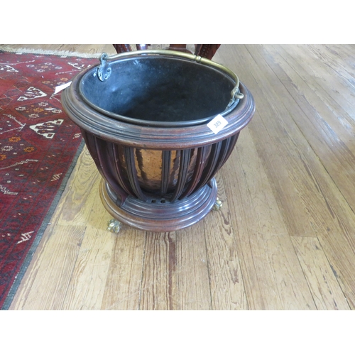 389 - Wooden Planter with copper insert