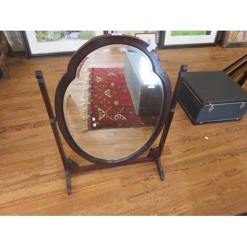 399 - Large Mahogany Framed Dressing Mirror