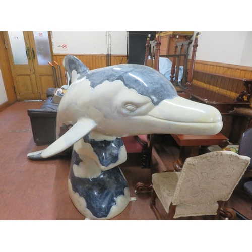 Aberdeen Wild Dolphin Sculpture "Luna" By Craig Harper, With Artist's Note and Original Sketch