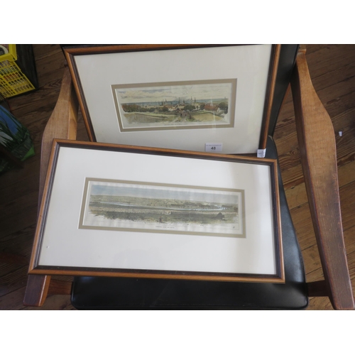 48 - Two Framed Colour 19th Century Engravings of Aberdeen