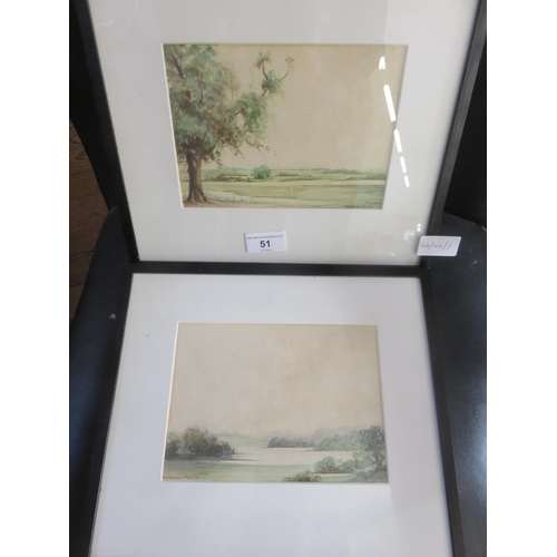 51 - Pair of Watercolours by William Armitage (1857-1940)