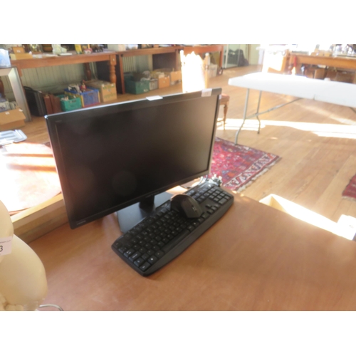 372 - Computer Monitor and Keyboard