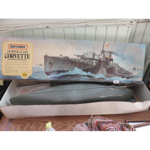 310 - Matchbox Flower Class Corvette Model Kit (used)